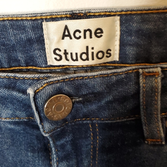 Acne Studios Skin 5 Used Blue Skinny Jeans 30 - Picture 3 of 7
